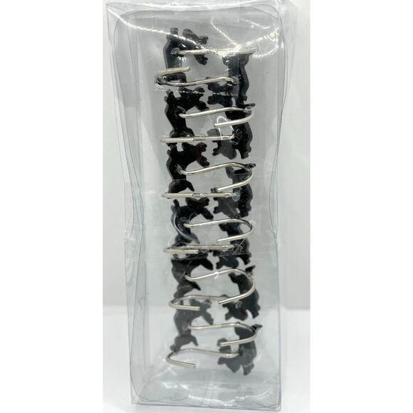 Black Deer Shower Curtain Hooks - Set Of 12 - Picture 4 of 6